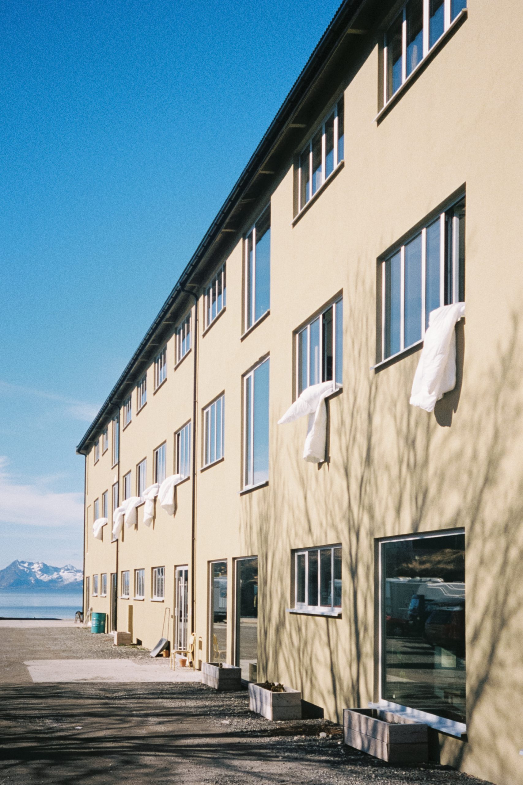 Trevarefabrikken in spring sun