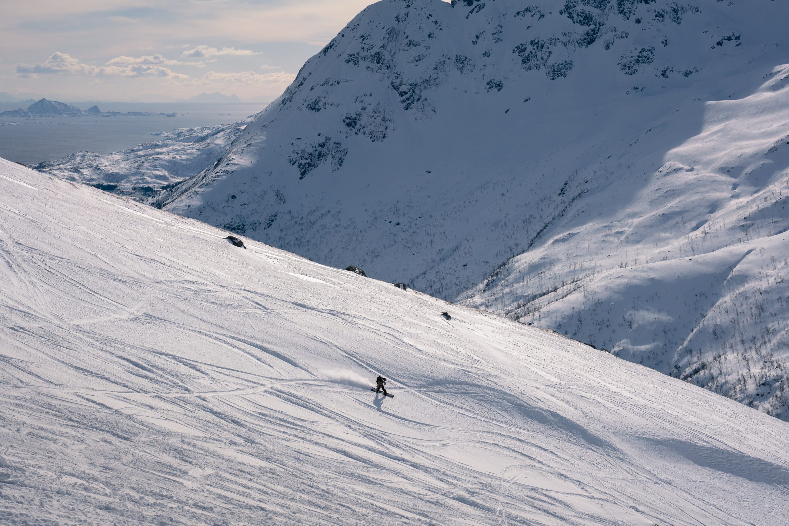 Backcountry skiing in Lofoten